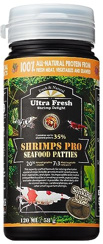 Ultra Fresh Shrimp Food, High Protein, Rich in Vitamins for Crystal, Caridina and Small Tropical Shrimp 2.04oz