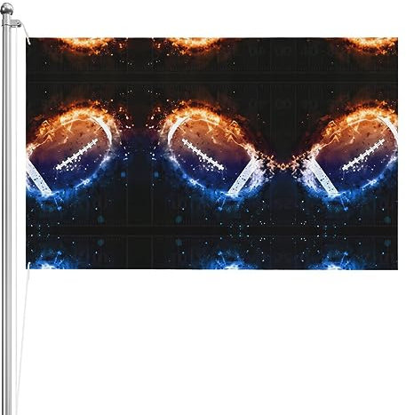 Vielseitige, doppelseitige 12,7 x 20,3 cm große Outdoor-Flaggen, patriotisch und schrullig, perfekt für Büro und Zuhause, Galaxie, Weltraum, American Football