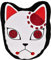 Elbenwald Demon Slayer Kissen im Tanjiro Kamado Mask Design 28,5 x 36 x 9 cm für Anime Fans Herren Damen Unisex Mehrfarbig