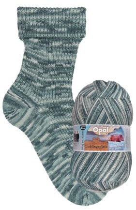 Opal Lieblingsplatz (425m) 4-fädig Garn - Wollmischung, zum Stricken von warmen Socken mit einzigartigen Farbmustern, 11465, 1 x 100g
