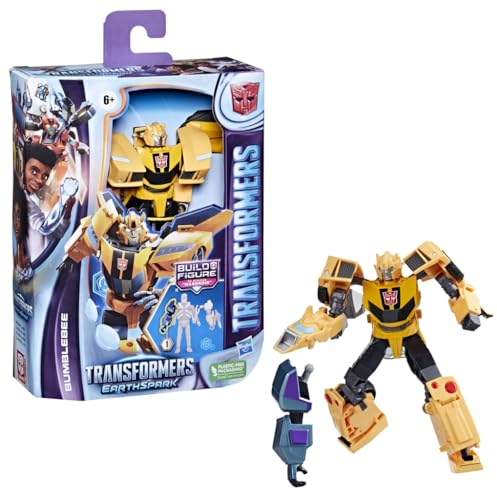 Transformers Spielzeug EarthSpark Deluxe-Klasse Bumblebee, 12,5 cm große Action-Figur, Roboterspielzeug für Kinder ab 6