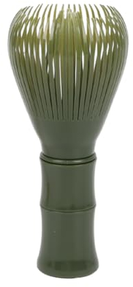 MOMOTOU Resin Traditional Matcha Whisk Reusable Matcha Stirrer Matcha Green Tea Powder Preparation Matcha Powder Brush Tools (Green)