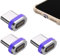 AOUZOVLI 3 Stück 16Pin USB C Magnet Adapter USB C Magnet Stecker 240w USB C Magnetisch Adapter, Magnetischer USB-C-Anschluss,Typ-C-Handy-Kabeladapter