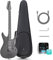 Enya E-Gitarre Inspire 39 Smart E-Gitarre aus Kohlefaser mit 15W Wireless Lautsprecher, 20 unterschiedlichen Klängen, eingebauten Presets, Ladekabel, Einstellschlüssel und Gitarrentasche