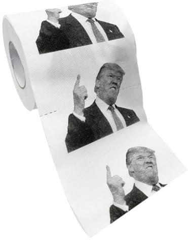 CRGANGZY Donald Trump Toilet Paper Loo Roll Humor Gag Toilet Paper for Novelty Funny Gift Prank Joke Game