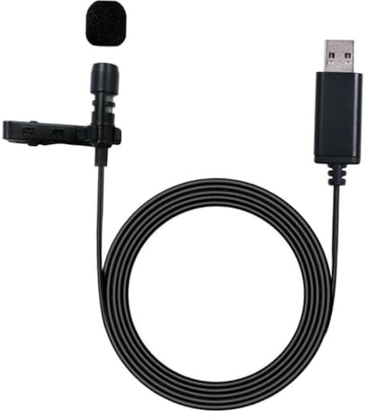 LIXSAZSE Ansteckmikrofon für Laptop, PC, Desktop, Handy, USB, hohe Empfindlichkeit, Aufnahmeleistung, gute Abschirmung, Lautsprecher, drahtloser Adapter, kleiner Ständer