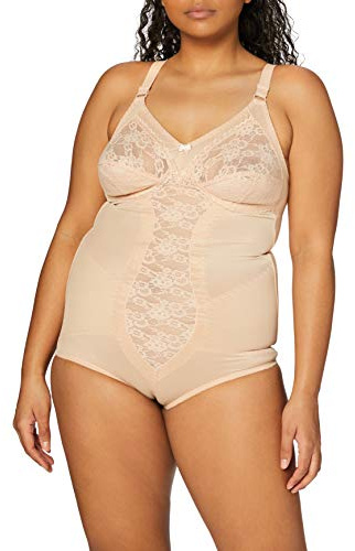 Sassa Damen BH Hosen-Korselett, Einfarbig, Gr. 95B, Beige (Puder 00400)