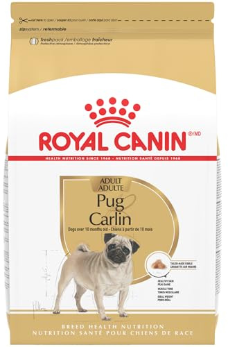 ROYAL CANIN Breed Health Nutrition Pug Adult Dry Dog Food, 10-Pound by Royal Canin