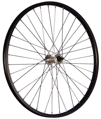 24 Pouces Roue Avant vélo Aluminium Acier Inoxydable 507-19 Noir/Argent