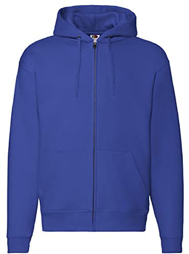 Fruit of the Loom Mens Zip Through Hooded Sweatshirt/Hoodie (L) (Royal)