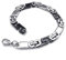 KONOV Schmuck Herren Armband – BIKER Link – Edelstahl Fantaisie Kette von Hand – Farbe Schwarz Silber – mit Geschenktasche
