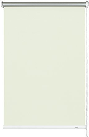 GARDINIA Seitenzug-Rollo für Fenster, Mit Thermo-Rückseite, Montage mit Bohren, Hitzeschutz, Verdunkelung, Energie sparen, Creme, 162 x 180 cm (BxH)