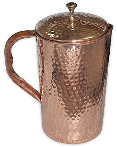 RoyaltyRoute Ustensiles en cuivre pur pour Ayurveda guérison Drinkware eau cruche pichet 1500 ML