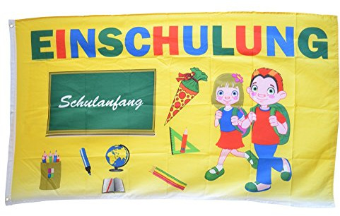 Flaggenfritze Fahne/Flagge Einschulung Schulanfang + gratis Sticker