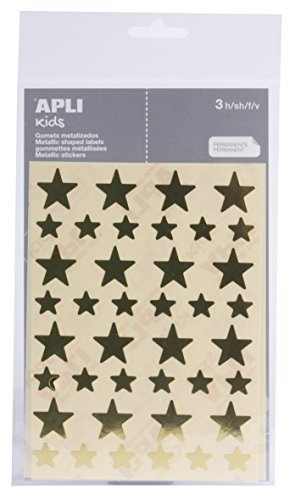 APLI Stickers étoile – Doré – 3 feuilles Apli