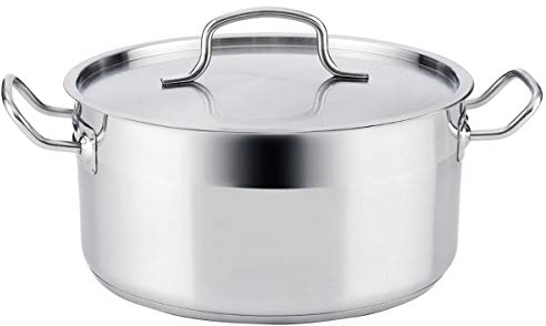 Quid Azzero Cacerola Acero Inoxidable 32x15,5cm - 11,8l Acero Inox Apto Vitrocerámica Apto Inducción 100% Higiénico