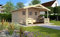 Weka Gartenhaus 135 Gr. 1 mit Vordach und Terrasse