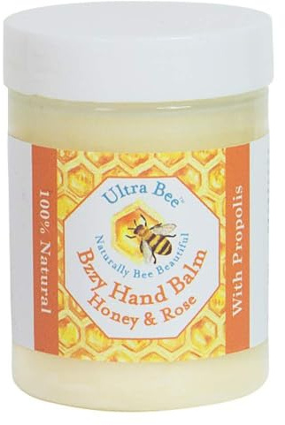 Ultra Bee Naturally Bee Beautiful 100% Natural Bzzy Hand Cream Balm with Honey & Rose 100ml