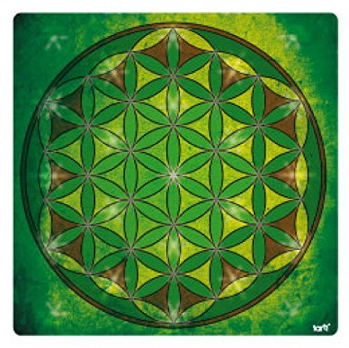 1art1 Mandalas Die Blume des Lebens, Element Erde Poster-Sticker Tattoo Aufkleber 9x9 cm