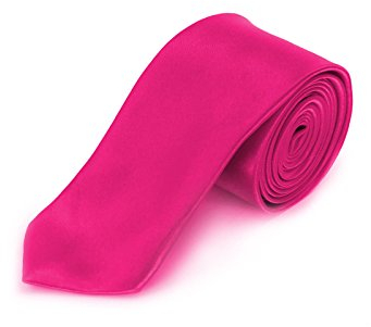 Oblique Unique schmale Krawatte, Farbe wählbar (Pink)
