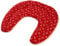 Cojín cervical térmico con cuello | Almohada térmica | Saco compartimentado para pepitas de uva (color: rojo con corazones)