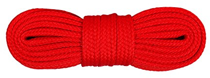 Kaps Lacci per Scarpe da Ginnastica, Stringhe per Scarpe e Calzature Casual, Fatti in Europa, Diversi Colori e Misure (140 cm - 55 inch - da 8 a 10 paia di asole/Rosso)