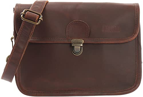 LECONI kleine Schultertasche Umhängetasche Damen Ledertasche Handtasche echtes Rindsleder 26x20x8cm LE3041