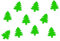 Miniblings 10x Tanne Bügelbilder Aufnäher Flock Weihnachtsbaum Patch Bügelbild I Kinder Bügelflicken Patches zum Aufbügeln - Flockfolie - Applikation Nähen, Farbe:grün