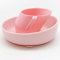 Doidy Cup & Bowl Kindergeschirrset - einzigartige geneigte Form mit einer Tasse zum Erlernen des Trinkens und einem Saugboden zum Befestigen der Schüssel - für Babys und Kleinkinder (Rosa)