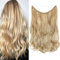 TESS Haarteil Extensions 1 Tresse Ombre Haarverlängerung Synthetische Haare Haarverdichtung 20(50cm)-90g Gewellt Blond Mit Aschblond Balayage