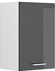 Vicco Hängeschrank R-Line, hängender Küchenschrank, Anthrazit Hochglanz/Weiß, 40 cm