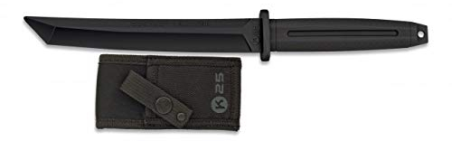 K25-32412 - Cuchillo de Goma para Entrenamiento K25. Negro. - Herramienta para Caza, Pesca, Camping, Outdoor, Supervivencia y Bushcraft