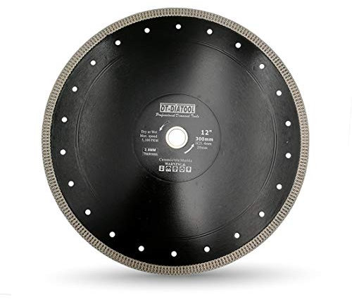 DT-DIATOOL Diamond Saw Blade 12 Inch / 300mm Cutting Disc with X Mesh Turbo for Porcelain Tile Marble Ceramic Granite