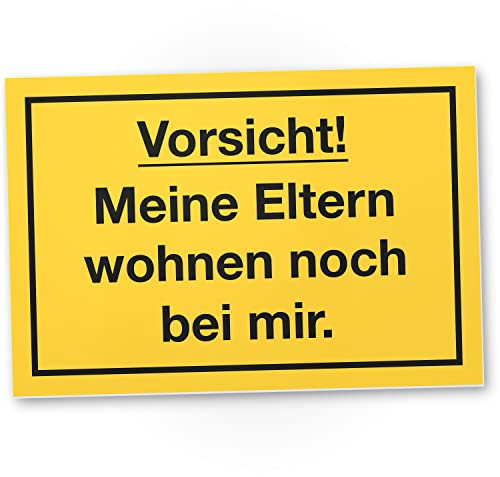 DankeDir! Eltern wohnen noch - Schild - Zimmer Deko Jugendliche Dekoration Geschenk Idee Geburtstag Tür Deko - Jugendzimmer Geschenkidee Jungen & Mädchen Türschild Spruch Teenager Zimmer