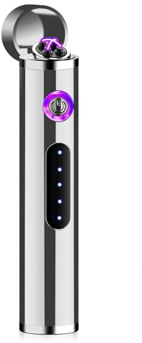 KIPIDA Elektrisches Feuerzeug, wiederaufladbares USB-Feuerzeug, elektrisches Lichtbogen-Feuerzeug mit Leistungsanzeige, Feuerzeug ohne Flamme, Winddicht, tragbar, für Valentinstagsgeschenke, Männer