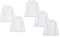 Amazon Essentials Girls' Long-Sleeve Interlock Polo Shirts, Pack of 5, White, 6-7 Years