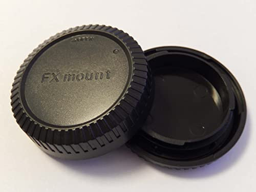 vhbw set di copriobiettivi compatibile con Fuji/Fujifilm Fujinon LENS XF35mmF1.4 R fotocamera - Tappo posteriore e per corpo macchina, nero