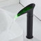 Rétro Mitigeur Lavabo Automatique à Infrarouge Eau Froide et Chaude Robinet Mitigeur Lavabo Cascade Led Changement de Couleur Robinet Automatique avec Capteur Infrarouge-Noir Antique_Haut