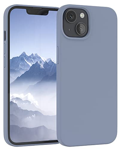 EAZY CASE Premium Silikon Handyhülle kompatibel mit iPhone 13 Slimcover mit Kameraschutz und Innenfutter, Silikonhülle, Schutzhülle, Bumper, Handy Case, Hülle, Softcase, Stahl Blau