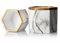HowHomely Deko Blumentopf Gold-Marmor Hoch 12 cm - Langlebige und Leichte Übertopf Hexagon 14 cm Durchmesser für Wohnzimmer - Keramik Pflanztopf in Marmor Optik
