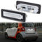 POPMOTORZ 2 x 18 SMD LED Kennzeichenbeleuchtung Lampe Fehlerfrei für Smart Fortwo Coupe Cabrio 450 451 W450 W453 BC Smart W450 Kennzeichenbeleuchtung Auto Licht