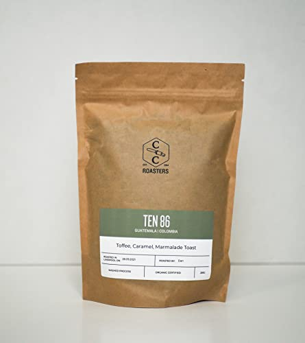Crosby Coffee Roasters Ten86 Blend, 100% Arabica Speciality Coffee - Medium Roast, Whole Bean, 250g