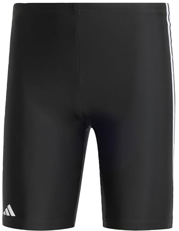 adidas, Classic 3-Stripes Swim Jammers, Badeanzug, Schwarz-Weiss, L, Mann