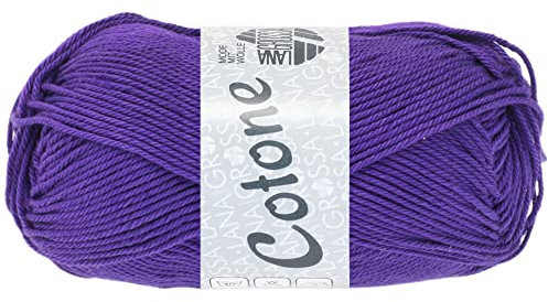 LANA GROSSA Cotone Neon | Baumwollbasicgarn | Handstrickgarn aus 100% Baumwolle | 50g Wolle zum Stricken & Häkeln | 125m Garn FB 218