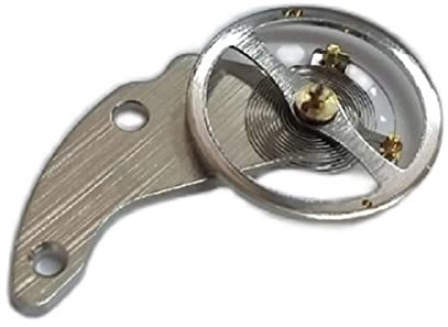MOUDOAUER Rueda de equilibrio de movimiento de reloj NH36 NH35 con férula de equilibrio de resorte de pelo, accesorios de reparación de marca