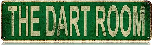 The Dart Room Sign Novelty The Dart Room Decor The Dart Room Street Sign Wall Art Decor For Home Farmhouse Bar Cafe Man Cave 40 X 10 CM
