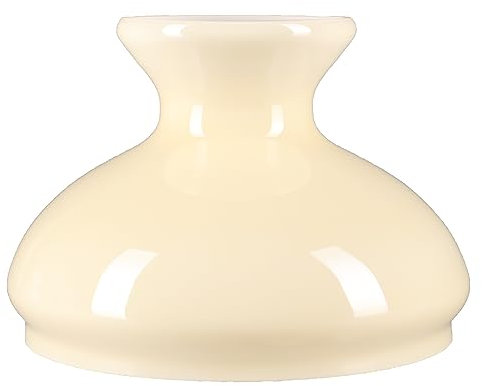 Petroleumglas Lampenglas Ersatzglas Ø185mm Leuchtenglas Opalglas Glasschirm 140mm Höhe Beige