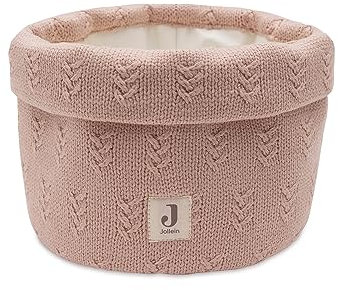 Jollein 580-001-67065 Pflegekörchen/Wickeltischkörbchen Strick Grain Knit rosa