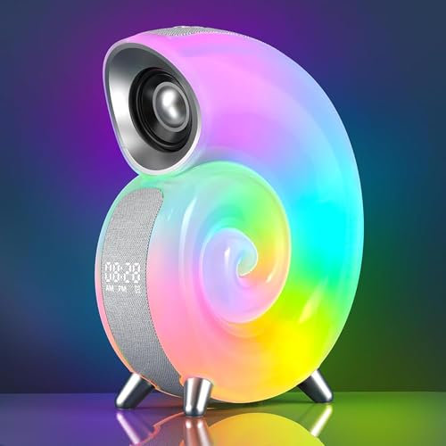 Domigard Musik-Lampe, intelligentes Wecklicht mit Alarmfunktion zum Schlafen, tragbar, Bluetooth-Lautsprecher, Musik-Lampe mit App-Steuerung (verpackt in blauem Stoff)