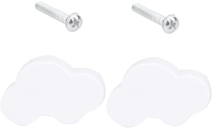 jojofuny 2 Pcs Cupboard Kids Room Decoration Kitchen Cabinet Pulls Star Shape Door Knob Silicone Door Knob Cover Handles Kitchen Cabinets Cartoon Handle Dressing Table Children's Room White